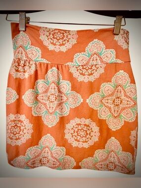 SUMMER VIBES Orange Boho Medallion Print Mini Skirt 🧡☀️| Charlotte Russe